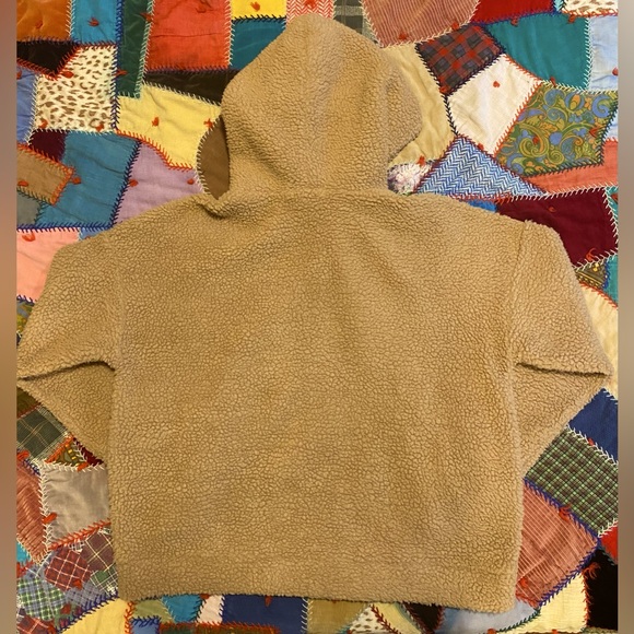 DAISY STREET - oversized teddy hoodie jacket in beige - Picture 6 of 8